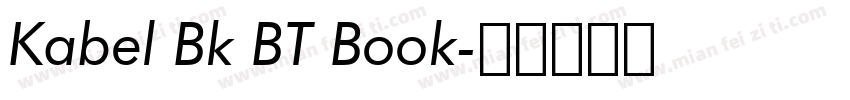 Kabel Bk BT Book字体转换